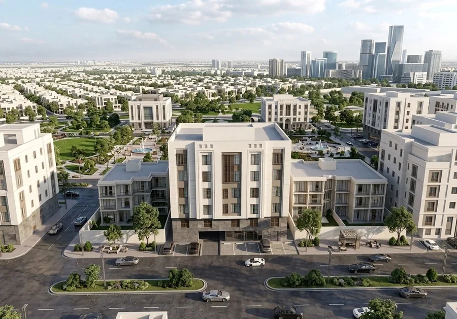 واجهة عمارة سكنية من خمسة أدوار في حي الظاهرة، قطاع الجنوب